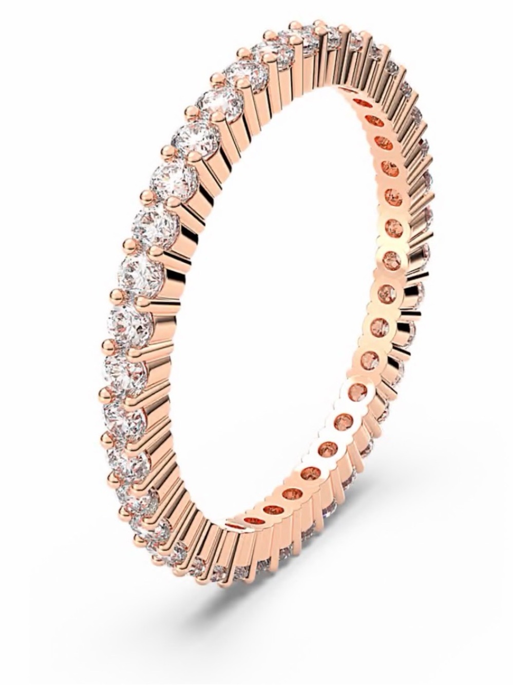 Swarovski Rose Gold Crystal Eternity Ring